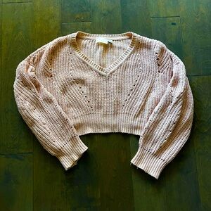 Cropped Knit Sweater